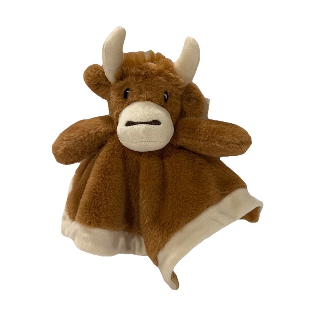 NWT Baby Brown‎ Highland Cow Lovey Infant  Plush The Farmhouse Rachel Ashwell